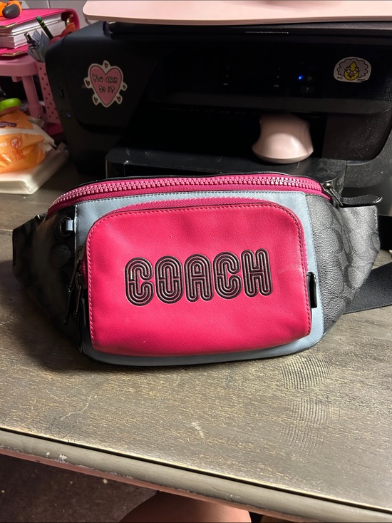 Coach Handbags - Vintage Vibes vibrant Coach Track Belt Bag in Colorblock Signature Canvas
